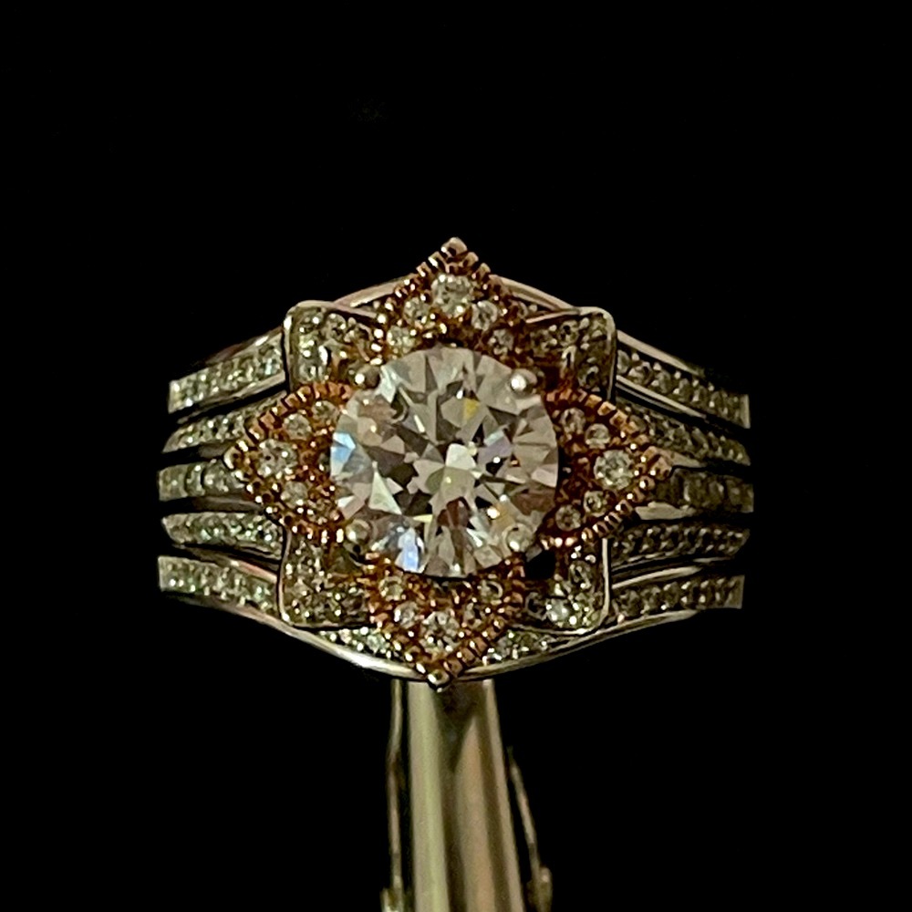 Bella Luce White 14k Rose Gold Over Sterling Silver Ring